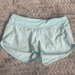 lululemon athletica Light Blue Athletic Low Rise Shorts